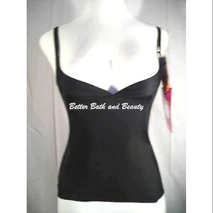 Dr. Rey's Shapewear Sleeveless‎ Push Up Singlet Medium Control Size SMALL Black